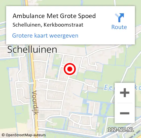 Locatie op kaart van de 112 melding: Ambulance Met Grote Spoed Naar Schelluinen, Kerkboomstraat op 1 juni 2019 12:09