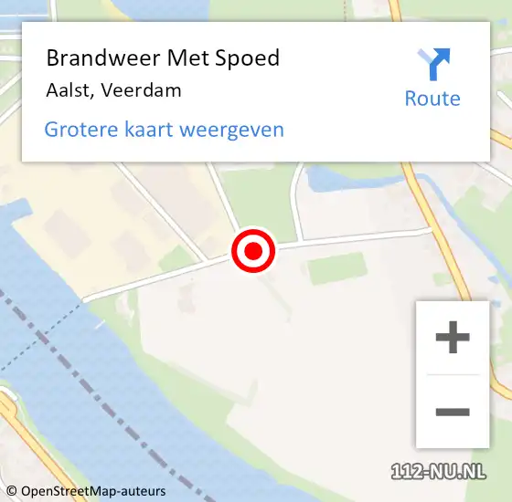 Locatie op kaart van de 112 melding: Brandweer Met Spoed Naar Aalst, Veerdam op 1 juni 2019 15:04