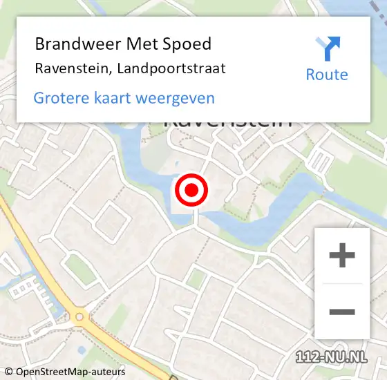 Locatie op kaart van de 112 melding: Brandweer Met Spoed Naar Ravenstein, Landpoortstraat op 1 juni 2019 15:33