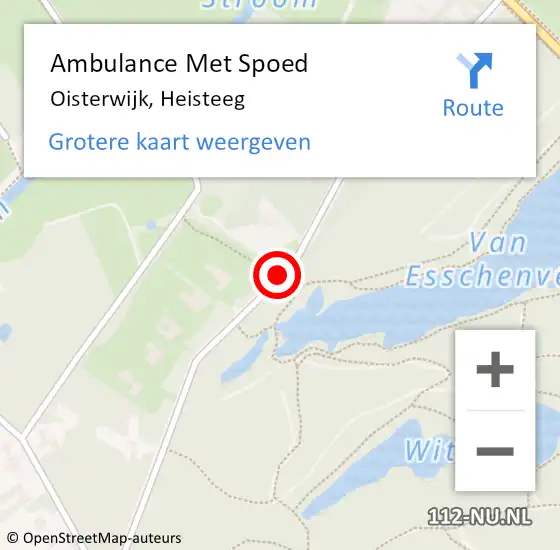 Locatie op kaart van de 112 melding: Ambulance Met Spoed Naar Oisterwijk, Heisteeg op 1 juni 2019 16:01