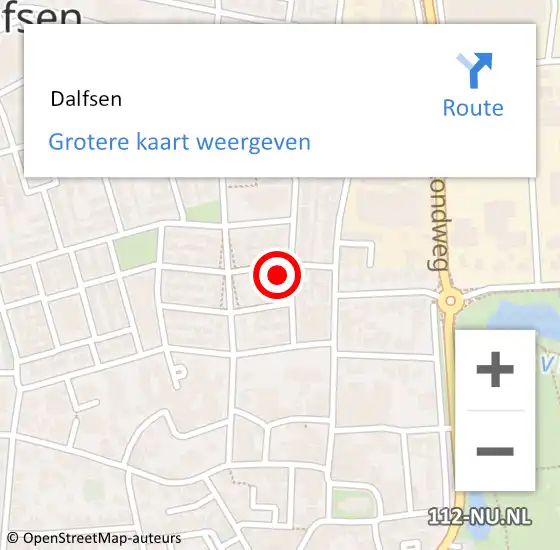 Locatie op kaart van de 112 melding:  Dalfsen op 1 juni 2019 17:39