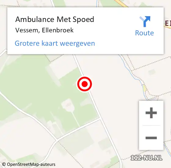 Locatie op kaart van de 112 melding: Ambulance Met Spoed Naar Vessem, Ellenbroek op 2 juni 2019 05:14