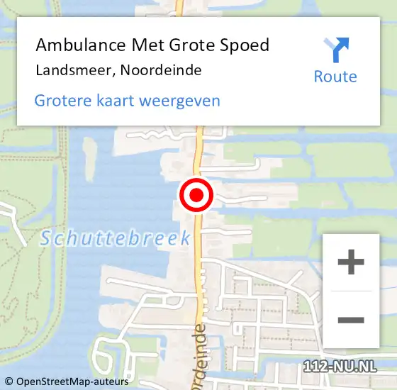 Locatie op kaart van de 112 melding: Ambulance Met Grote Spoed Naar Landsmeer, Noordeinde op 2 juni 2019 08:23