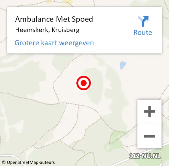 Locatie op kaart van de 112 melding: Ambulance Met Spoed Naar Heemskerk, Kruisberg op 2 juni 2019 10:33