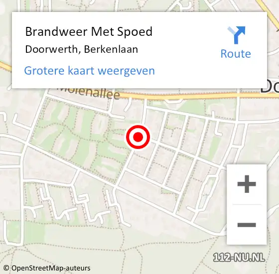 Locatie op kaart van de 112 melding: Brandweer Met Spoed Naar Doorwerth, Berkenlaan op 2 juni 2019 12:04