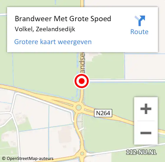 Locatie op kaart van de 112 melding: Brandweer Met Grote Spoed Naar Volkel, Zeelandsedijk op 2 juni 2019 15:58