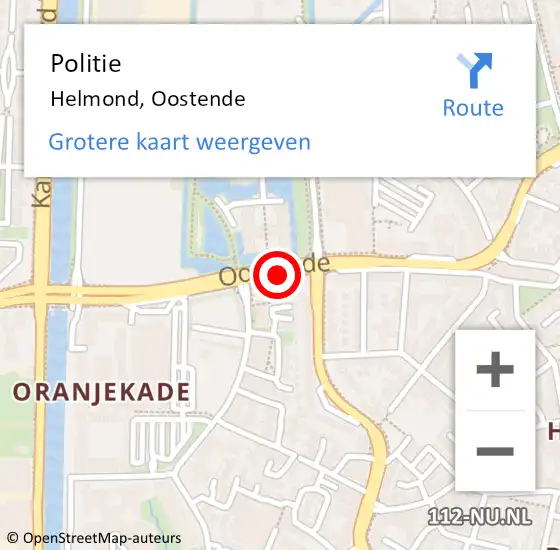 Locatie op kaart van de 112 melding: Politie Helmond, Oostende op 2 juni 2019 16:28