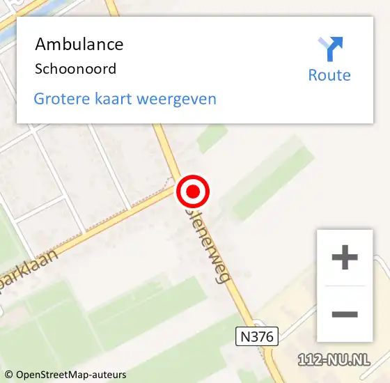Locatie op kaart van de 112 melding: Ambulance Schoonoord op 2 juni 2019 19:24