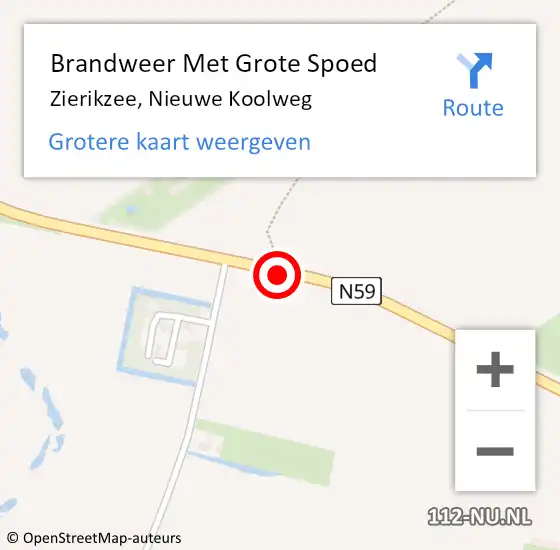 Locatie op kaart van de 112 melding: Brandweer Met Grote Spoed Naar Zierikzee, Nieuwe Koolweg op 3 juni 2019 08:14