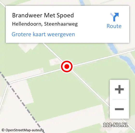 Locatie op kaart van de 112 melding: Brandweer Met Spoed Naar Hellendoorn, Steenhaarweg op 3 juni 2019 09:08