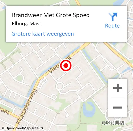 Locatie op kaart van de 112 melding: Brandweer Met Grote Spoed Naar Elburg, Mast op 3 juni 2019 12:48
