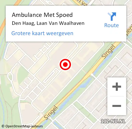 Locatie op kaart van de 112 melding: Ambulance Met Spoed Naar Den Haag, Laan Van Waalhaven op 3 juni 2019 13:02