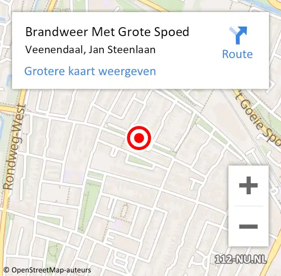 Locatie op kaart van de 112 melding: Brandweer Met Grote Spoed Naar Veenendaal, Jan Steenlaan op 3 juni 2019 14:11