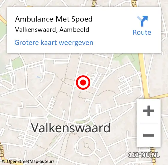 Locatie op kaart van de 112 melding: Ambulance Met Spoed Naar Valkenswaard, Aambeeld op 3 juni 2019 16:59