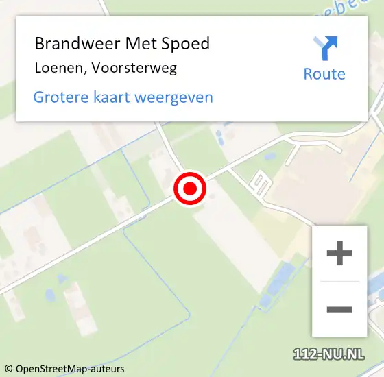Locatie op kaart van de 112 melding: Brandweer Met Spoed Naar Loenen, Voorsterweg op 3 juni 2019 17:25