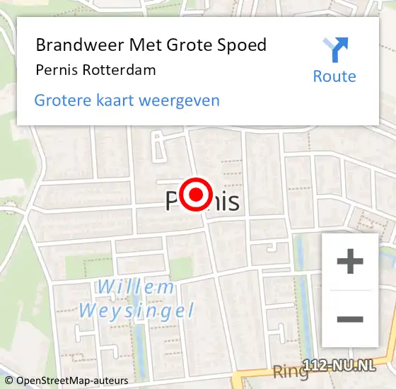 Locatie op kaart van de 112 melding: Brandweer Met Grote Spoed Naar Pernis Rotterdam op 3 juni 2019 18:11