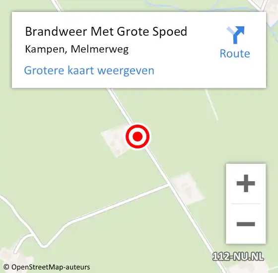 Locatie op kaart van de 112 melding: Brandweer Met Grote Spoed Naar Kampen, Melmerweg op 4 juni 2019 13:39