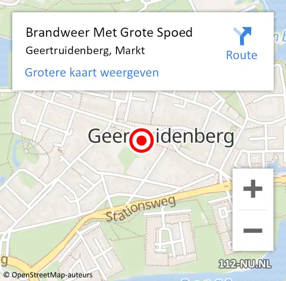 Locatie op kaart van de 112 melding: Brandweer Met Grote Spoed Naar Geertruidenberg, Markt op 4 juni 2019 21:52