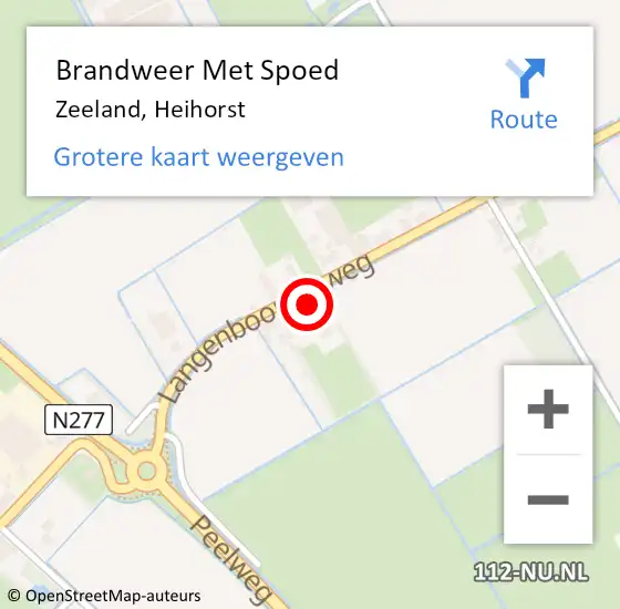 Locatie op kaart van de 112 melding: Brandweer Met Spoed Naar Zeeland, Heihorst op 4 juni 2019 22:54