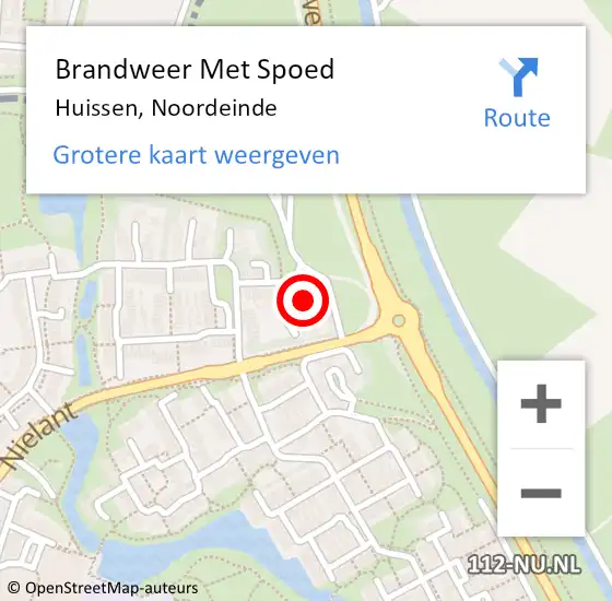 Locatie op kaart van de 112 melding: Brandweer Met Spoed Naar Huissen, Noordeinde op 4 juni 2019 23:26