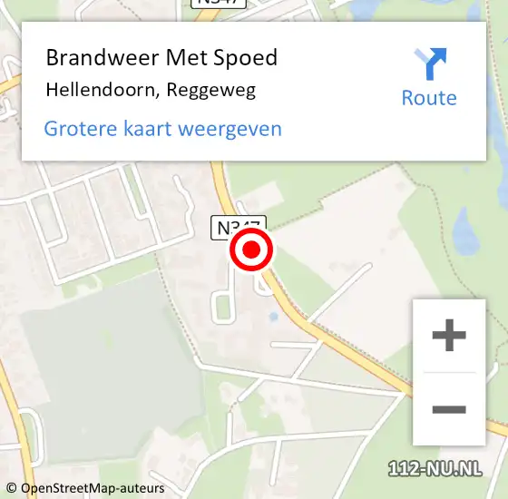 Locatie op kaart van de 112 melding: Brandweer Met Spoed Naar Hellendoorn, Reggeweg op 4 juni 2019 23:29