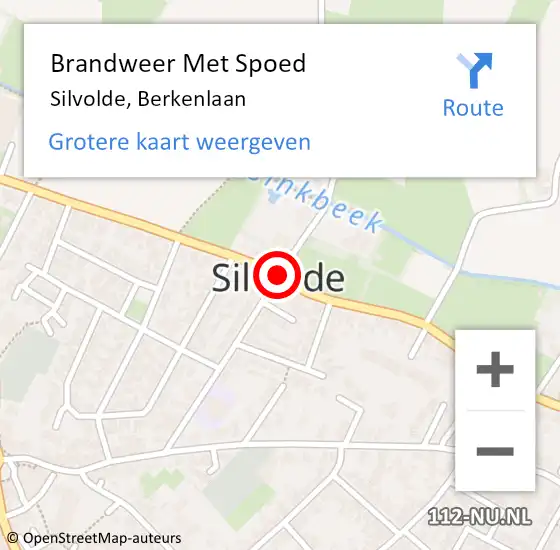 Locatie op kaart van de 112 melding: Brandweer Met Spoed Naar Silvolde, Berkenlaan op 4 juni 2019 23:48