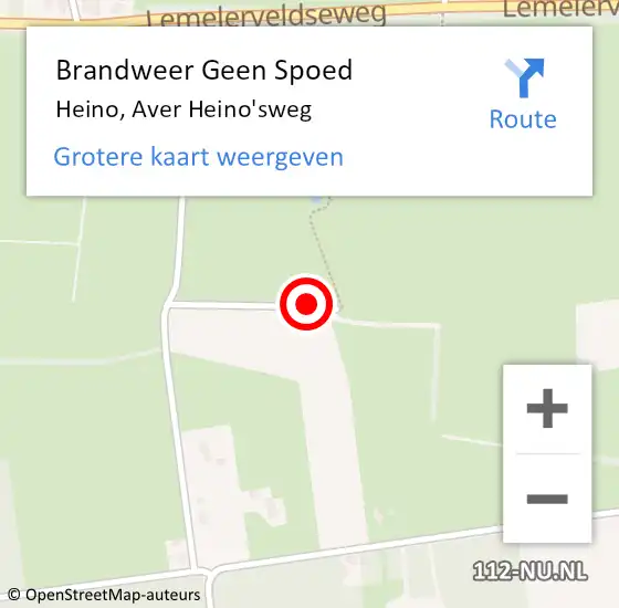 Locatie op kaart van de 112 melding: Brandweer Geen Spoed Naar Heino, Aver Heino'sweg op 5 juni 2019 00:21