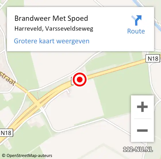 Locatie op kaart van de 112 melding: Brandweer Met Spoed Naar Harreveld, Varsseveldseweg op 5 juni 2019 01:15