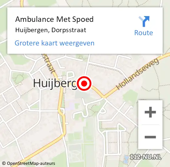 Locatie op kaart van de 112 melding: Ambulance Met Spoed Naar Huijbergen, Dorpsstraat op 5 juni 2019 02:09