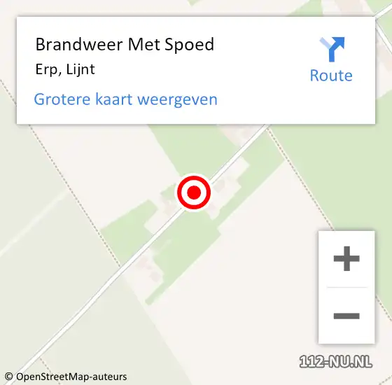 Locatie op kaart van de 112 melding: Brandweer Met Spoed Naar Erp, Lijnt op 5 juni 2019 06:24