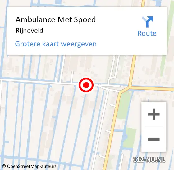 Locatie op kaart van de 112 melding: Ambulance Met Spoed Naar Rijneveld op 5 juni 2019 08:51