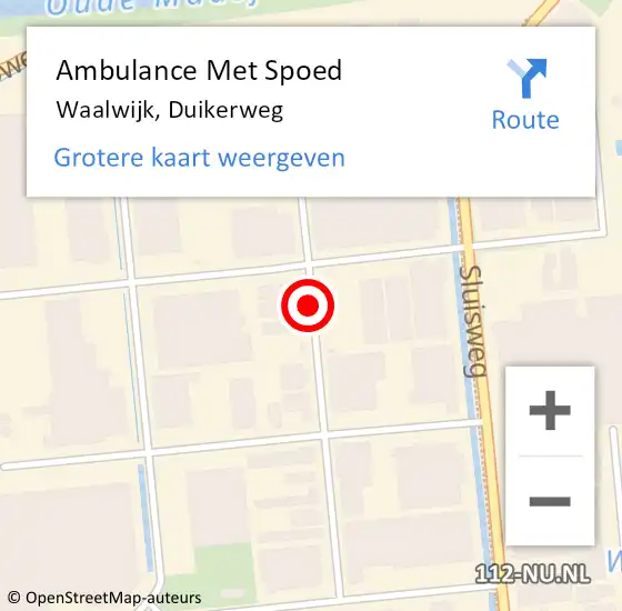 Locatie op kaart van de 112 melding: Ambulance Met Spoed Naar Waalwijk, Duikerweg op 5 juni 2019 14:27