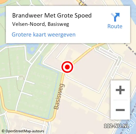 Locatie op kaart van de 112 melding: Brandweer Met Grote Spoed Naar Velsen-Noord, Basisweg op 5 juni 2019 16:32