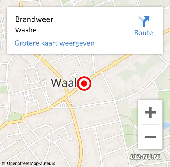 Locatie op kaart van de 112 melding: Brandweer Waalre op 5 juni 2019 17:09