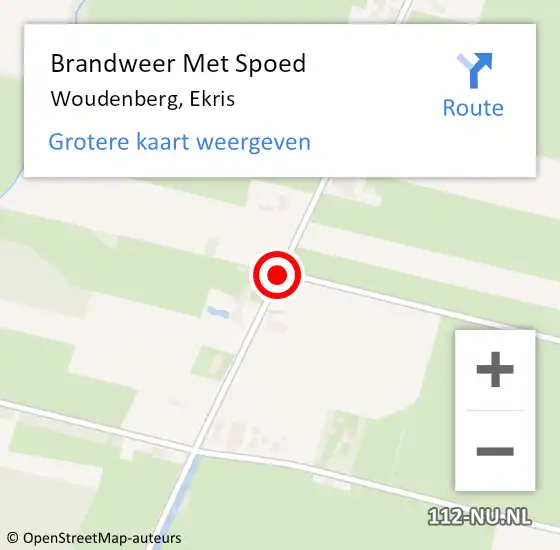 Locatie op kaart van de 112 melding: Brandweer Met Spoed Naar Woudenberg, Ekris op 5 juni 2019 20:06