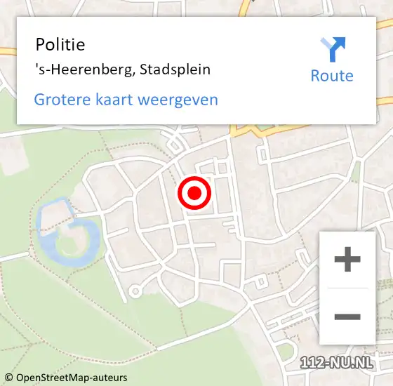 Locatie op kaart van de 112 melding: Politie 's-Heerenberg, Stadsplein op 5 juni 2019 20:31