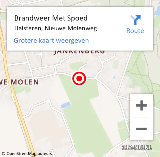 Locatie op kaart van de 112 melding: Brandweer Met Spoed Naar Halsteren, Nieuwe Molenweg op 5 juni 2019 23:38
