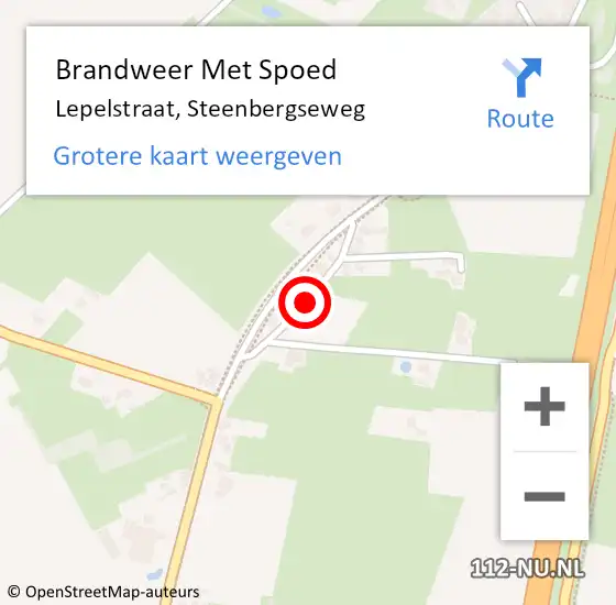Locatie op kaart van de 112 melding: Brandweer Met Spoed Naar Lepelstraat, Steenbergseweg op 5 juni 2019 23:57