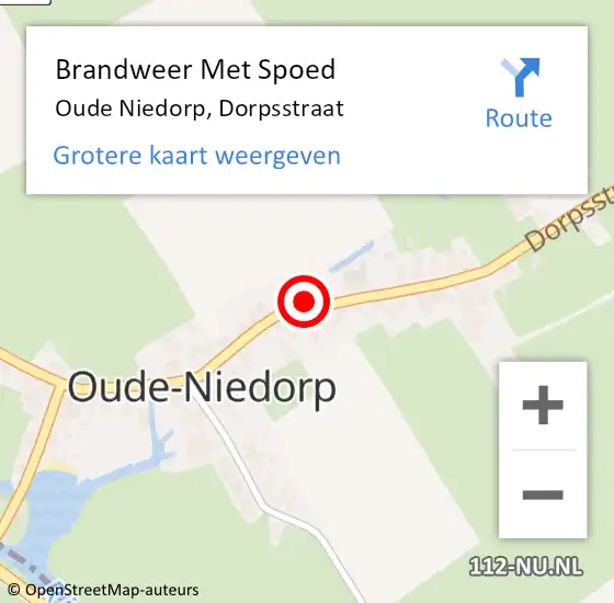 Locatie op kaart van de 112 melding: Brandweer Met Spoed Naar Oude Niedorp, Dorpsstraat op 6 juni 2019 01:35