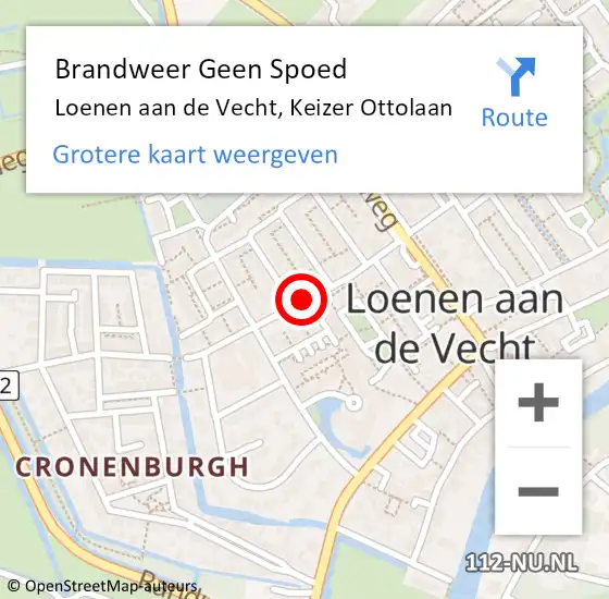 Locatie op kaart van de 112 melding: Brandweer Geen Spoed Naar Loenen aan de Vecht, Keizer Ottolaan op 6 juni 2019 02:05