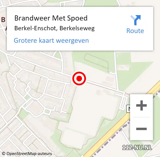 Locatie op kaart van de 112 melding: Brandweer Met Spoed Naar Berkel-Enschot, Berkelseweg op 6 juni 2019 05:54