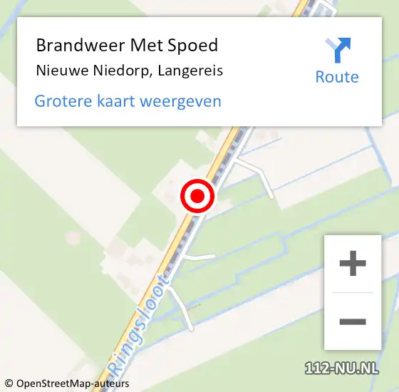Locatie op kaart van de 112 melding: Brandweer Met Spoed Naar Nieuwe Niedorp, Langereis op 6 juni 2019 06:03