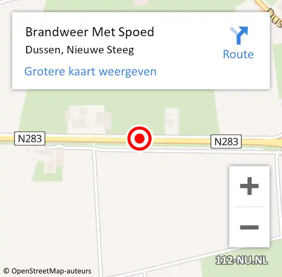 Locatie op kaart van de 112 melding: Brandweer Met Spoed Naar Dussen, Nieuwe Steeg op 6 juni 2019 07:22