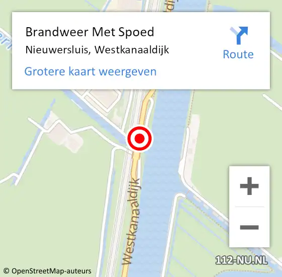 Locatie op kaart van de 112 melding: Brandweer Met Spoed Naar Nieuwersluis, Westkanaaldijk op 6 juni 2019 07:52
