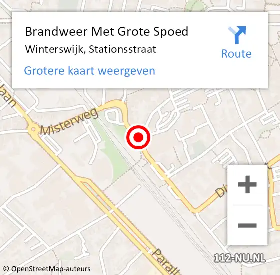 Locatie op kaart van de 112 melding: Brandweer Met Grote Spoed Naar Winterswijk, Stationsstraat op 6 juni 2019 09:35