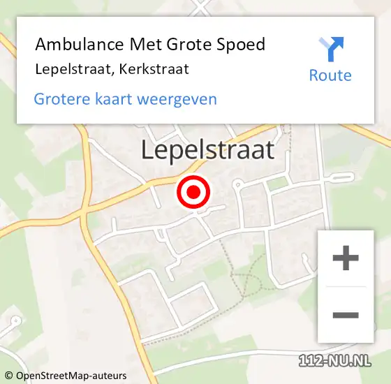 Locatie op kaart van de 112 melding: Ambulance Met Grote Spoed Naar Lepelstraat, Kerkstraat op 3 april 2014 14:34