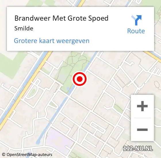 Locatie op kaart van de 112 melding: Brandweer Met Grote Spoed Naar Smilde op 6 juni 2019 22:03