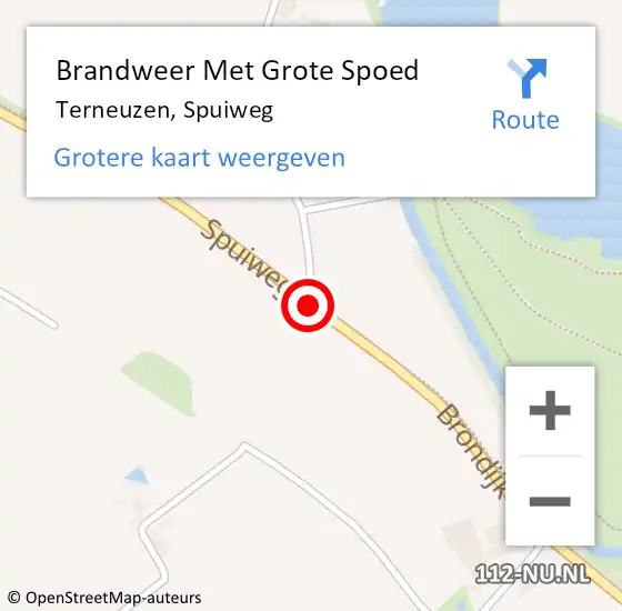 Locatie op kaart van de 112 melding: Brandweer Met Grote Spoed Naar Terneuzen, Spuiweg op 7 juni 2019 09:46