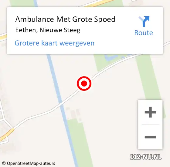 Locatie op kaart van de 112 melding: Ambulance Met Grote Spoed Naar Eethen, Nieuwe Steeg op 7 juni 2019 13:10