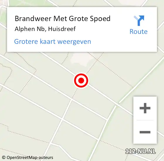 Locatie op kaart van de 112 melding: Brandweer Met Grote Spoed Naar Alphen Nb, Huisdreef op 7 juni 2019 16:38